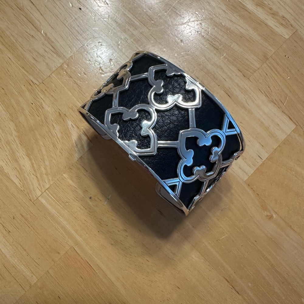 Brighton Black and Silver Cuff Bracelet